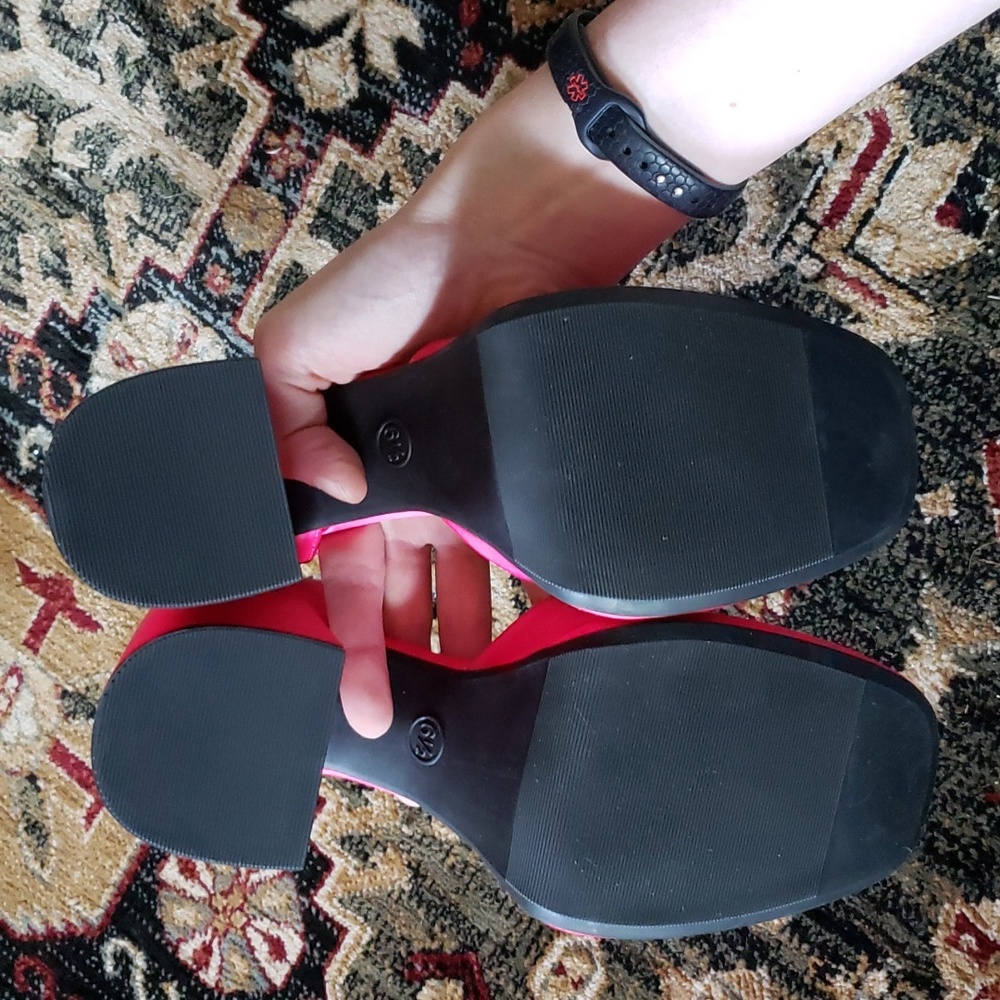Wild Fable Bright Pink Platform Heels Size 6.5 - Picture 5 of 6